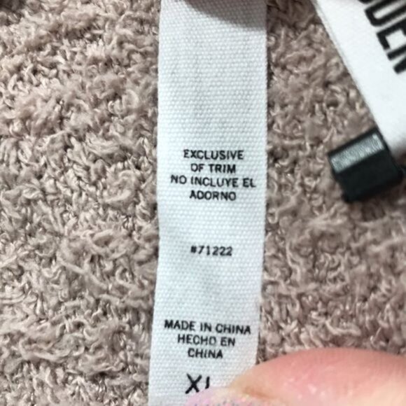 Steve Madden Women's Wide-Leg Chenille Sleep Pants in Bark XL New - Picture 5 of 11